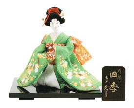 久月作　日本人形（尾山人形）　刺繍　6号　【四季】（冬）　Japanese doll　〈日本の伝統品　にほんにんぎょう　和人形　お人形　和の置物・お飾り・インテリア　日本のおみやげ　海外・外国へのお土産・プレゼントにもおススメです！　通販〉