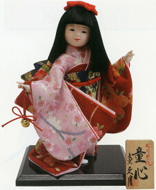久月作　日本人形　わらべ人形・童人形　ちりめん・縮緬　鈴　【童心】　〈Japanese doll　日本文化　伝統品　和のインテリア　和人形　おにんぎょう　外国・海外へのお土産・贈り物・プレゼント・ギフトにもおススメです！〉