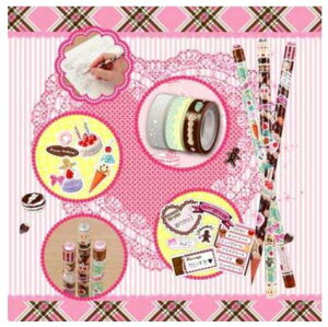 ウチラだけのオリジナルえんぴつ・かわいい文房具 超キュートなスイーツモチーフの鉛筆つくろっ♪ デコエン専用素材 ガーリースイーツセット 〈こども 子供向け 子どものおもちゃ エ