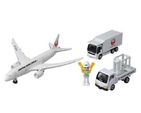 ギフト・プレゼント・贈り物・贈答品にもおススメです。  楽しく遊べるおもちゃ・玩具 カーコレクション ミニカー トミカギフトセット 787エアポートセット（JAL） 〈趣味・コレクション航空機 大人・子供向け 飛行機 ボーイング787 フードローダー マーシャラーカー 日本航空 にほんこうくう〉