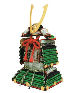 送料無料 久月監製 加藤峻厳作 五月人形 貼り合わせ小札 1/4萌黄肩紫縅大鎧 木製平台飾り 〈東京久月 浅草橋久月 鎧兜飾り 鎧出し飾り よろいかざり 甲冑飾り お節句飾り 端午の節