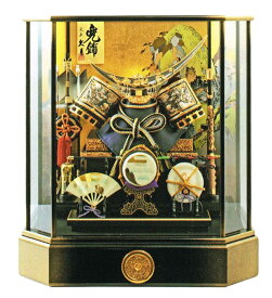 送料無料　久月作　五月人形　伊達13号兜　六角ガラスケース入り飾り　〈東京久月 浅草橋久月 兜飾り ガラスケース五月人形飾り ケース入飾り かぶとかざり 甲冑飾り お節句飾り 端午の節句 初節句祝い 子供の日 五月五日 5月5日 通販〉