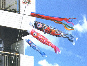 徳永鯉のぼり作 五色吹流しと金粉黄金鶴柄 金太郎ゴールド鯉 1.5m6点ファミリーセットこいのぼり ※ファミリーセットは6点セットのみでの販売です。7点・8点セットはございません。