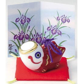 磁器製　五月人形　5月人形　鯉幟　鯉のぼり　こいのぼり　端午の節句　子供の日　5月5日　お母さん鯉　緋鯉　赤色 (小)　Koinobori