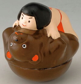 陶器製　武者人形・日本人形　金太郎と熊　起き上がり人形　起き上がりこぼし
