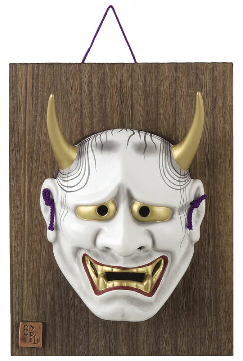 楽天市場】陶器製 能面 吉祥面 板付 【般若・はんにゃ】 Noh mask 