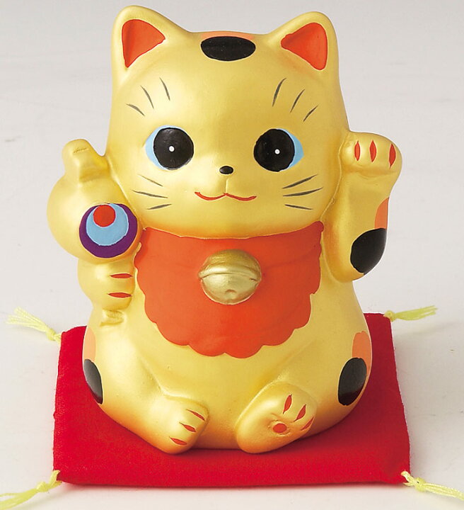 開運招福の縁起物! 陶器製 打ち出の小槌持ち金運招き猫 貯金箱 ネコ高さ10.1cm 〈まねきねこ cat ちょきんばこ 動物の貯金箱 猫の置物 プレゼント・ギフト・贈り物にもおススメです! 通販〉 人形の鈴勝 開運招福の縁起物、笑う門には福来る! 錦彩磁器製 打ち出の小槌持ち 招福猫づくし招き猫 ネコ高さ16.5cm Beckoning Cat Welcoming Cat Lucky Cat Fortune Cat