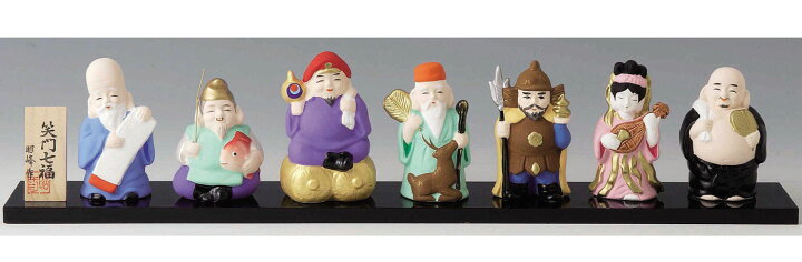 楽天市場】陶器製 笑門七福神 布袋・福禄寿・弁財天・寿老人・毘沙門天 
