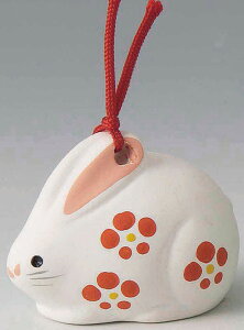 開運招福! 陶器製 干支 土鈴十二支・十二獣 土鈴・福鈴 卯(兎・うさぎ) 良い音が鳴ります。 〈どれい・ふくりん 和のインテリア・お飾り・置物 お正月飾り 日本の伝統品 海外