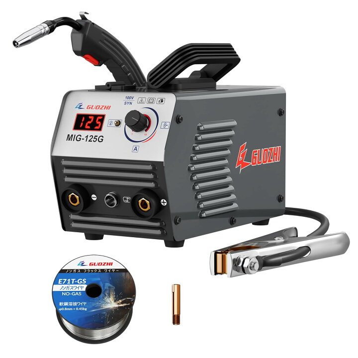 楽天市場】GZ GUOZHI 半自動溶接機 100v 溶接機 ノンガスワイヤー溶接 