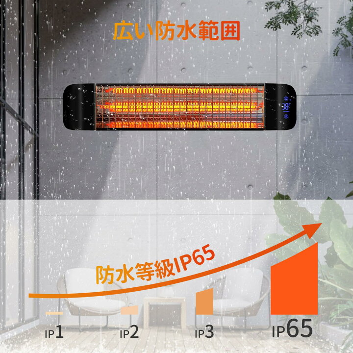 楽天市場】電気ストーブ 屋外ヒーター 壁掛け式 カーボンヒーター3秒速 