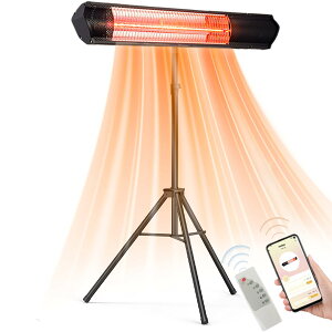 【納期約1〜2週間】ハロゲンヒーター 電気ストーブ IP65 防水ヒーター 高速暖房 タイミング制御 屋外自立型/壁掛け式 業務用 家庭用 ストーブ 過熱保護 急速加熱 1500W 赤外線 屋外 業務用 省エ