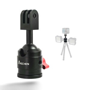 【最短当日発送】JINGCHEN アクションカメラ マウント 360度 回転 gopro マウント 多角度調節 ゴープロ アクセサリー 1/4ネジ穴付け カメラマウントアダプター アルミニウム垂直スタンド gopro全般