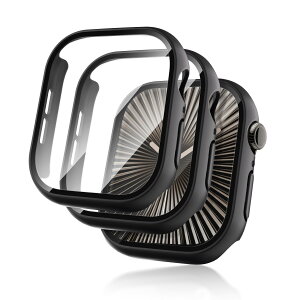 Seltureone �y2�Z�b�g�zApple Watch 10 46MM�p�ی�P�[�X �[�d�Ή� PC�t���[��+�����K���X�t�B���� ��̉� Apple Watch 10�J�o�[ 360°�S�ʕی� �������� �E���ȒP �ϏՌ� ���h�~ �ϐF�h�~ �����ߗ� - �u��