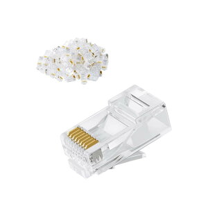 lan �R�l�N�^,CableCreation RJ45�R�l�N�^ 100���� LAN�R�l�N�^ Cat6/Cat5e�Ή� �P���������Ή� �ߐ܂�h�~�y���������z