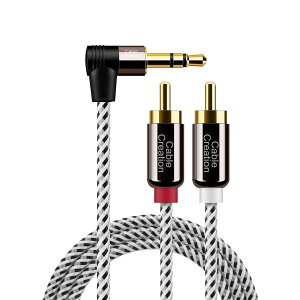 3.5mm to RCA,Cablecreation RCA to 3.5MM AuxWbNXeII[fBIϊP[uYzP[u 3.5mm to 2RCAXeII[fBIϊP[u X}z/MP3/Xs[J[/^ubg/z[VA^[/HDTV