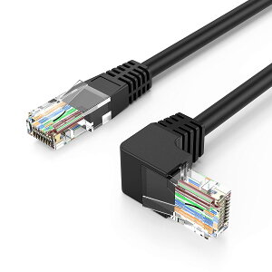 cat6�R�l�N�^,CableCreation �Б�L�^ CAT6�����C�[�T�l�b�g�E�P�[�u�� ������90�x�p�x�t��LAN�P�[�u��50U�h�����b�L �u���b�N 3m�y���������z