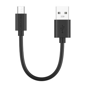 USB�����[�d�P�[�u��,CableCreation USB 2.0 A�I�X to Micro USB B�I�X�ϊ��P�[�u�� �f�[�^�]�����[�d���� Micro USB�P�[�u�� �u���b�N/0.15M�y���������z