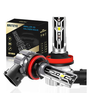 Briteye(܂Ԃ) ԗp LEDwbhCg H11 H16 VԌΉ nQTCY^ CSP`bv 6500K zCg 12Vԗp tHOv ou p t@X mCY΍ 2Zbgyz
