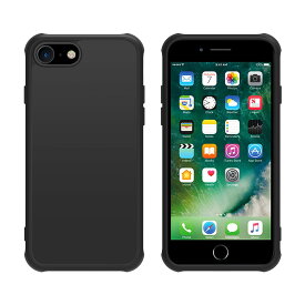 iPhone SE 第3世代 第2世代 ケース 耐衝撃 PC iPhone8 ケース 軽量 薄型 iPhone7 ケース 柔軟 TPU マット感 米軍MIL規格 ストラップホール付き ワイヤレス充電対応 4.7 インチ スマホケース EUMADOVE (ダークブラックフロスト, iPhone SE3/SE2/6/6s/7/8)【生活応援】