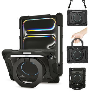 ACEMO iPad Pro 13�C���` �P�[�X 2024 iPad Pro M4 �P�[�X 360�x��] �ϏՌ� �S�ʕی� �y�����[ Pencil 2/ Pencil Pro ���C�����X�[�d�Ή� �o���h&�V�����_�[ �X�g���b�v ���|�� ��|�� �h�o ���h�~ �^�C�s���O