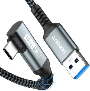 SUNGUY USB Type C P[u USB-A to USB-C 0.3M L USB3.1 Gen2 ^CvC P[u 10Gbps f[^] 3A}[d Android AutoΉ iC҂ Galaxy S22 Ultra/iPad Pro/iPad air/Sony