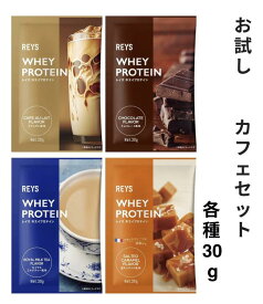 REYS レイズ ホエイ プロテイン お試し セット 個包装 30g × 4種 山澤 礼明 監修 国内製造 ビタミン7種配合