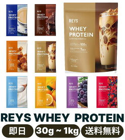 REYS レイズ ホエイ プロテイン 1kg 国内製造 ビタミン7種配合 WPCプロテイン ぷろていん ホエイプロテイン… (カフェオレ風味)お試し 30g フルーツセット・お試し 30g カフェセット