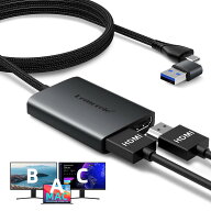 USB C HDMI 2つ 拡張 変換アダプター 【Mac OSでの三画面拡張対応！ 】Lemorele 2-in-1 Type-C/A ポート …