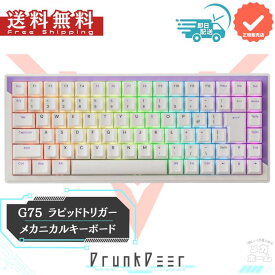 【最短当日発送】DrunkDeer G75 ラピッドトリガーキーボード eスポーツゲーミングキーボード 磁気スイッチ 調整可能なアクチュエーション ラストウィンモード 75%サイズ 日本語配列 パープル【生活応援】