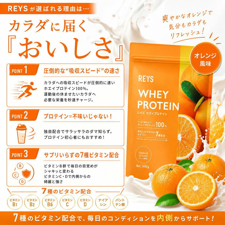 楽天市場】【2個セット】REYS レイズ ホエイ プロテイン 1kg 国内製造 