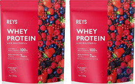 【2個セット】REYS レイズ ホエイ プロテイン 1kg 国内製造 ビタミン7種配合 WPCプロテイン ぷろていん ホエイプロテイン (ミックスベリー風味)