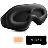 MINNU アイマスク 睡眠用 3D立体型 目隠し 安眠 遮光率99.99％ 通気性 圧迫感なし 柔らかい シルク質感 …