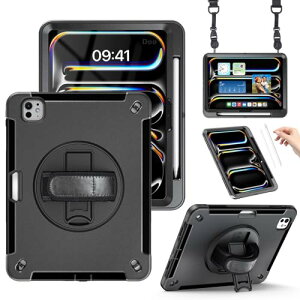 Doo iPad Pro 11 2024 P[X 11C` iPad Pro 5 iPad Pro 11 (M4) ϏՌ Jo[ ʕیtBt Pencil Pro/USB-CΉ 360x]X^h nhXgbv V_[Xgbv | | P