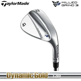 【TaylorMade/テーラーメイドゴルフ】ミルドグラインド3　ウェッジMILLED GRIND3 WEDGEクロムメッキ仕上げDinamic Goldスチールシャフト【日本正規品・保証書付き】