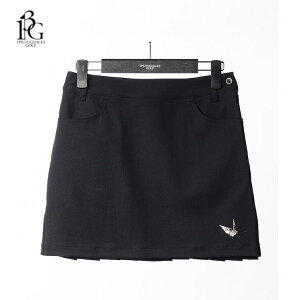 y1PIU1UGUALE3 GOLF/Em sD Em EO@[ g StzGSP046-POE400GOLF BACK HEM PLEATS SKIRTfB[X@XJ[g