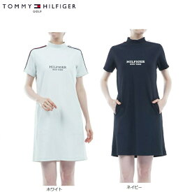 【TOMMYHILFIGER /トミーヒルフィガー】THLA423レディース　ハイテンション 半袖モックワンピース