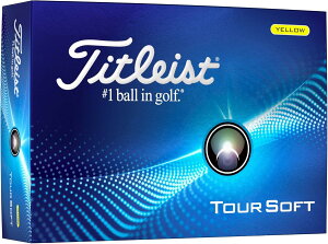 �yTITLEIST/�^�C�g���X�g�z�y���{���K�i�zTOUR SOFT YELLOW �S���t�{�[��1�_�[�X�i12����j�c�A�[�\�t�g�y���[�z