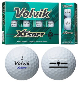【Volvik/ボルビック】XT SOFT　XTソフト　カラー：ホワイトゴルフボール1ダース(12球)