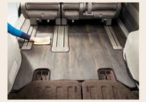 ステップワゴン フロアカーペットマット フローリングタイプマット(ダークブラウン/2、3列目用)※2列目キャプテンシート用