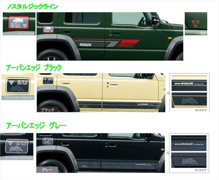 楽天市場】『ジムニーノマド』 純正 JC74W サイドデカール パーツ 