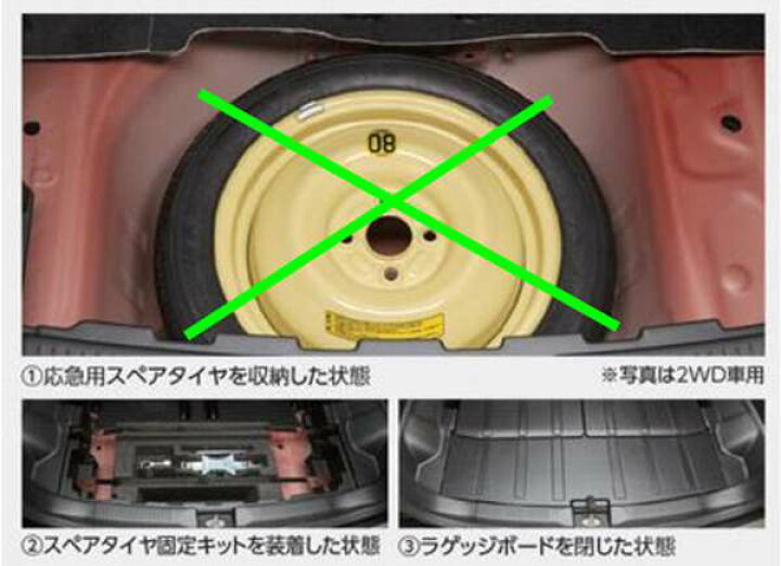 楽天市場】『クロスビー』 純正 MN71S スペアタイヤ固定キット ※スペア 
