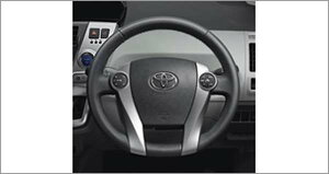 『プリウスα』 純正 ZVW41 ZVW40 革巻ステアリング パーツ トヨタ純正部品 本革巻き 皮巻き レザー prius オプション アクセサリー 用品