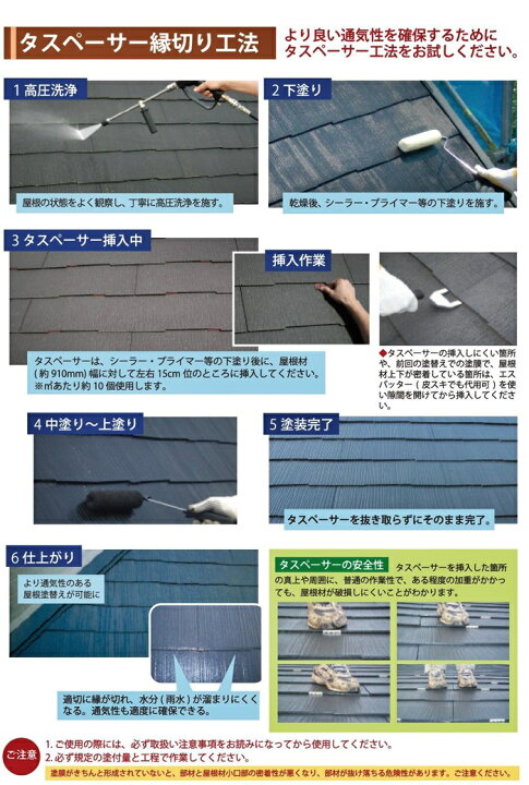 楽天市場】【送料無料】タスペーサー02 黒（1箱500個入り）屋根縁切り  