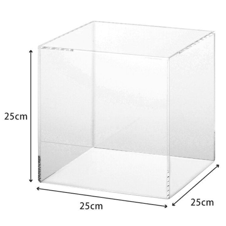 楽天市場】アクリル フィギュアケース 5面体 W250×D250×H250 透明  