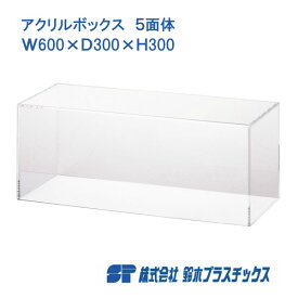 アクリル フィギュアケース 5面体 W600×D300×H300 3mm 透明 クリア アクリルケース アクリルボックス コレクションケース ショーケース 展示ケース 人形ケース ディスプレイ 展示 フィギュア 60cm 30cm 鉄道 船舶 飛行機 戦闘機 模型 ホリデーギフト プラモ プラモデル