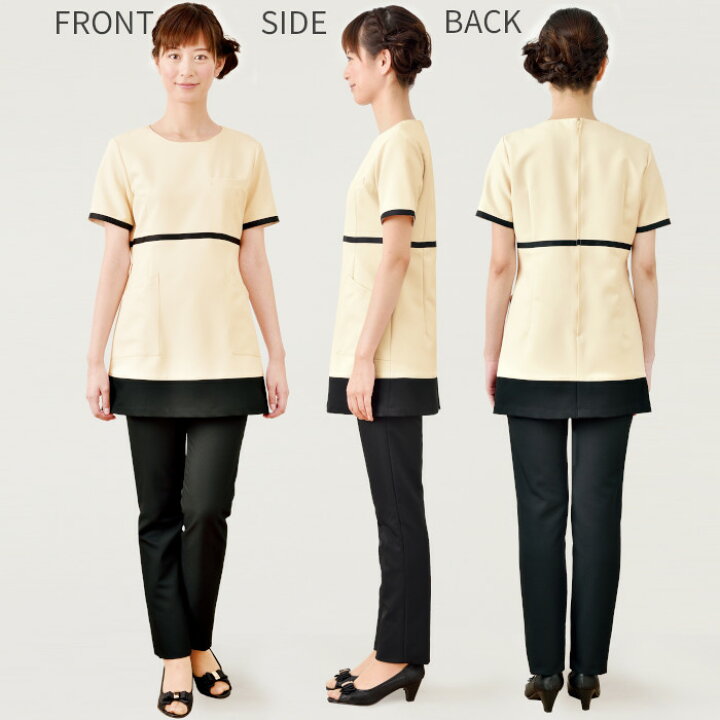 楽天市場】エステ ユニフォーム 制服 チュニック シンプル ラウンド 