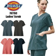 スクラブ 白衣 ディッキーズ 医療 Dickies 7071SC フォーク 看護師 おしゃれ ユニフォーム 半袖 女性用 …