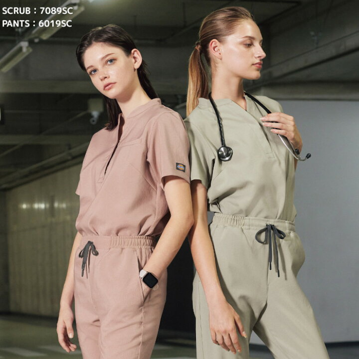 スクラブ 白衣 レディース ディッキーズ 医療 Dickies 7089SC フォーク 看護師 おしゃれ ユニフォーム 半袖 女性用 大きいサイズ 医師 女性 介護服 手術着 制服 制服専科