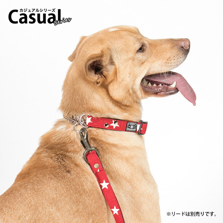 楽天市場 日本製 犬 ハーフチョーク ステンレスチェーン 首輪 小型犬 中型犬 大型犬 おしゃれ かわいい 名入れ可 迷子札 星柄 デニム ハーフチョーク首輪 カジュアル 犬猫の首輪店 すず首輪製作工房